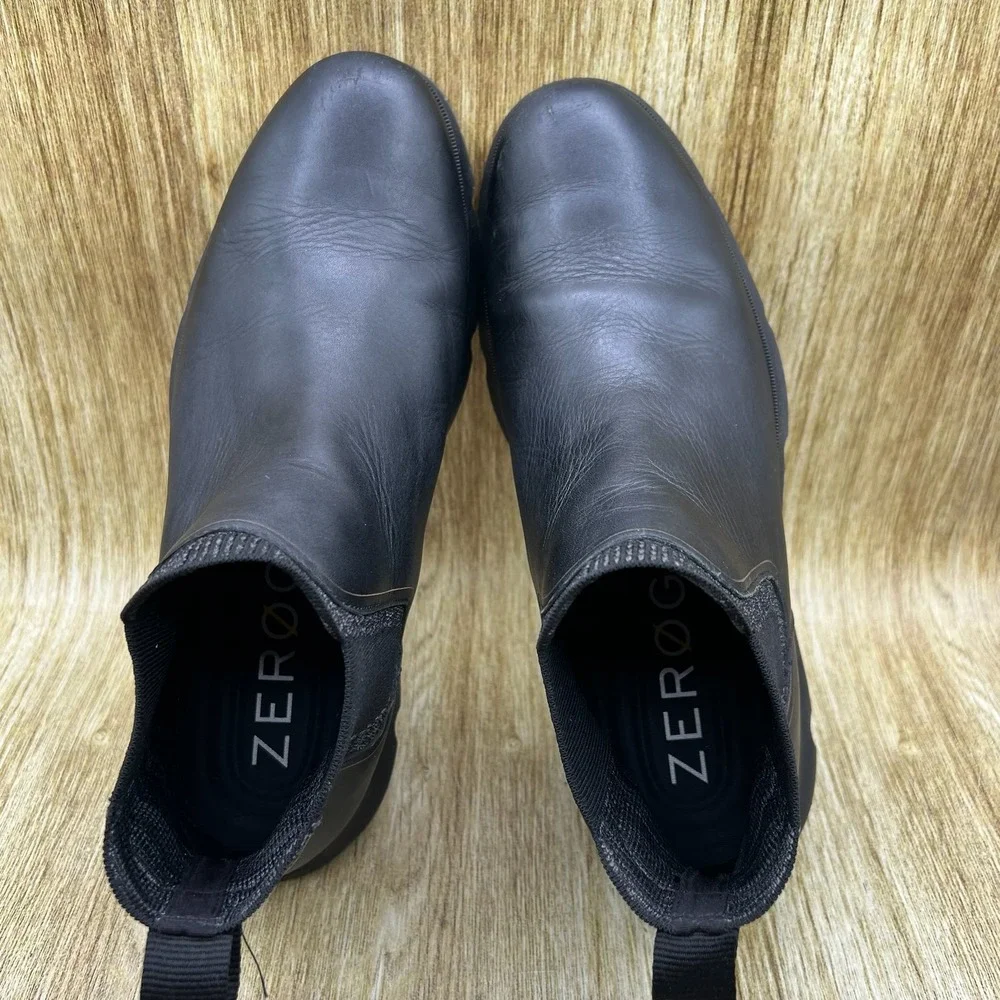Cole Haan 4.Zerogrand Chelsea‎ Boots Men's 11 Black Leather Ankle Pull On C33455
